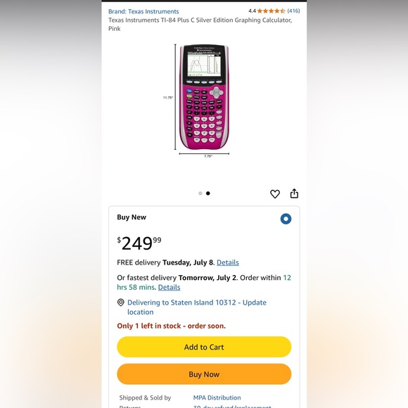 Texas Instruments TI-84 Plus Silver Edition (PINK) w/ Cover • Tested and Working - Picture 12 of 12